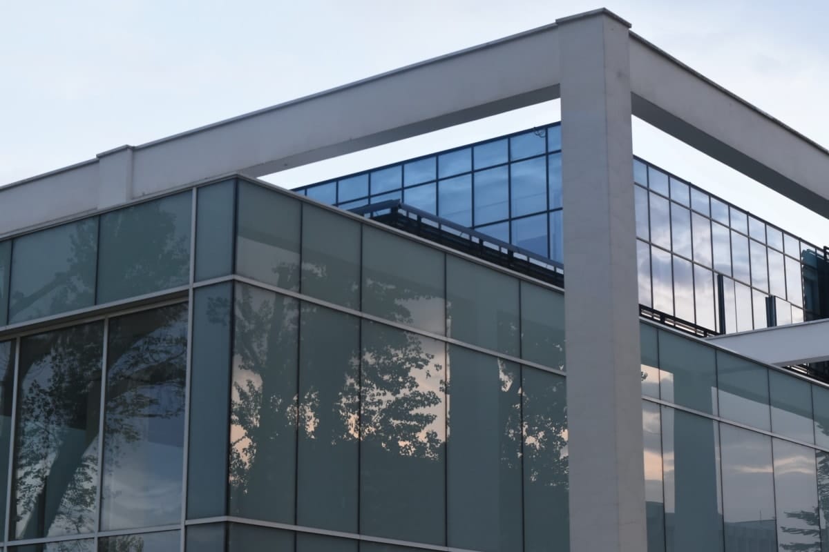 Modern office building facade